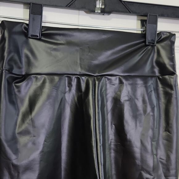 Steve Madden Revolve Skinny Dip Black Faux Leather Pants XS Stretch Academia - Picture 5 of 12